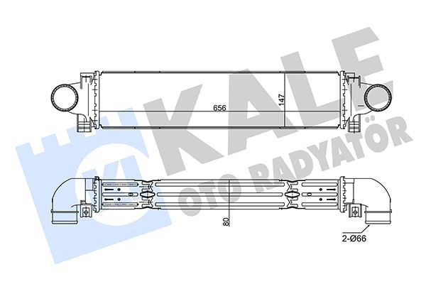 Volvo S60 II Turbo Radyatörü Intercooler KALE-RADYATOR