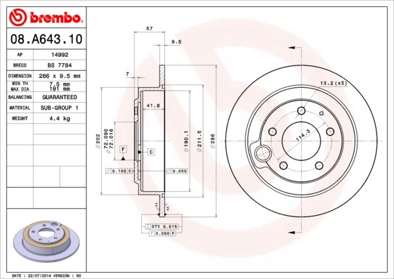 Mazda Xedos 9 Arka Fren Diski Dolu Tip BREMBO