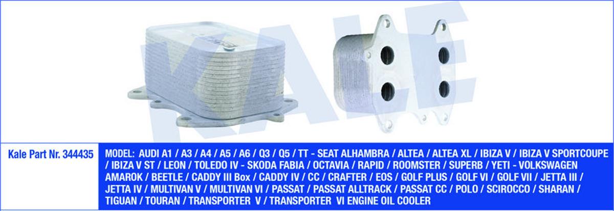 Yağ Soğutucu Caddy Iıı Box 1.6Tdı-2.0Tdı Cc 2.0Tdı Golf Plus-Golf Vı 1.6Tdı Jett