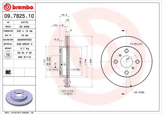 Toyota Yaris Ön Fren Diski Hava Kanallı BREMBO