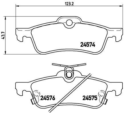 Toyota Yaris Arka Fren Balatası BREMBO