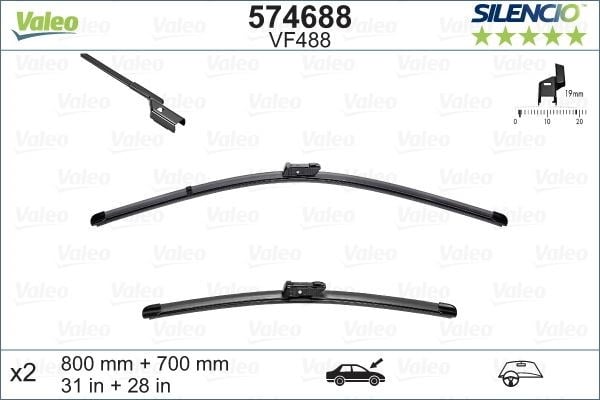 Opel Zafira C Peugeot 3008 5008 Citroen C4 Spacetourer Ön Silecek Süpürge... VALEO