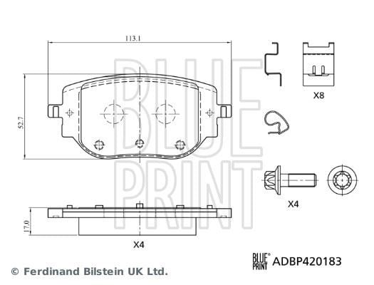 Zafira Life Vivaro C Jumpy III Expert Toyota Proace Arka Fren Balatası... BLUEPRINT