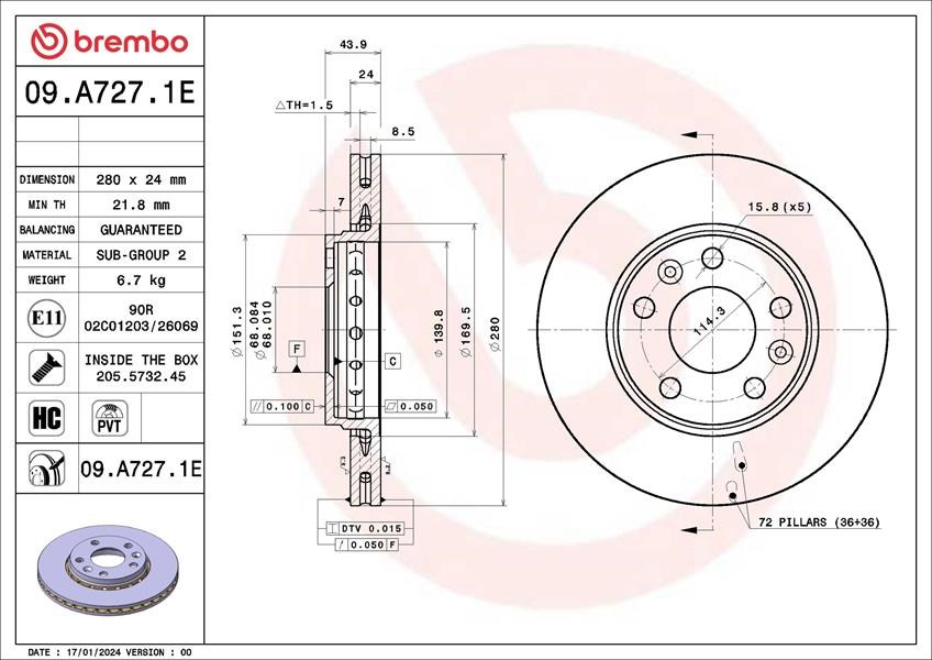 RENAULT ZOE DİSK PEDİ KİTİ BREMBO