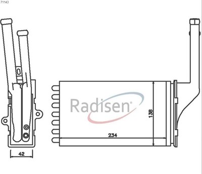 Peugeot 106 Kalorifer Radyatörü 1996- RADISEN