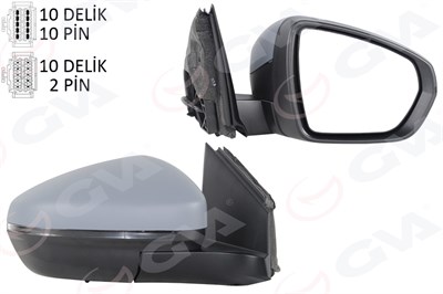 PSA 3008 4008 16-23 Sağ Dış Dikiz Aynası Elektrikli Katlanabilir Isıtmalı... GVA
