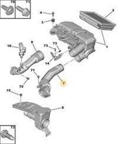 Peugeot 301 Hava Filtre Hortumu 1.6 HDI PSA