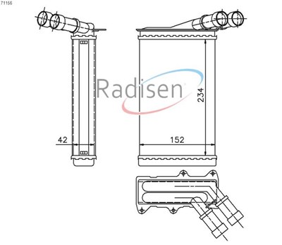 Peugeot 306 Kalorifer Radyatörü RADISEN