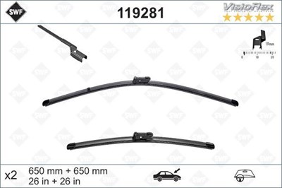 Opel Astra J Ön Silecek Süpürgesi Takımı Flatblade Muz Tipi