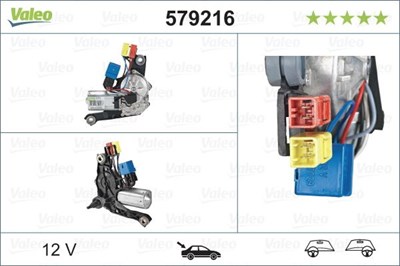 Peugeot Bipper Arka Silecek Motoru VALEO