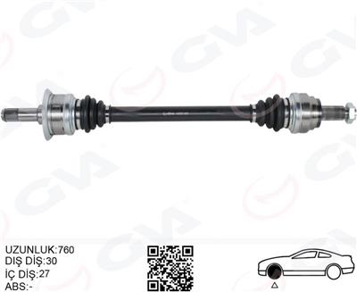 Bmw N20 F10 F12 F13 F06 Komple Aks Arka Sol 760Mm 33207630183-33207581027-332075