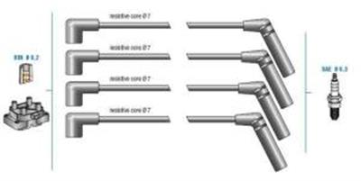 Chevrolet Kalos (03>) 1.2İ Sohc Buji Kablo Tk 4044206710