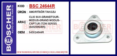 Renault Clio III IV Grandtour Modus Grand Modus Captur Amortisör Takozu BESCHER