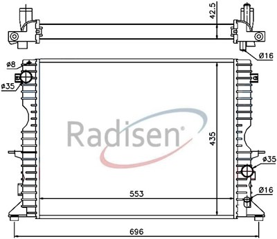 Land Rover Defender Radyatör 2.5 TDI RADISEN