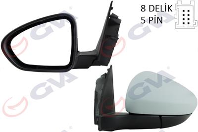 Fiat Egea Sol Dış Dikiz Aynası Elektrikli Isıtmalı Astarli Gva 735646195-735656599