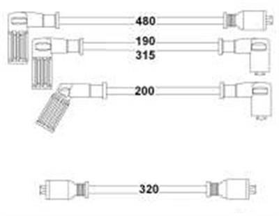 Fiat Uno Tempra Tipo 1.4-1.6 8V Buji Bobin Kablosu 7706494-7611124