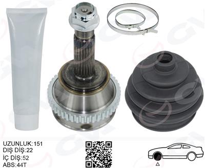 Fiat Palio (96>) 1.6 16V Aks Kafası Dış 22X22 46307121