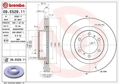 Toyota Fortuner Fren Diski BREMBO