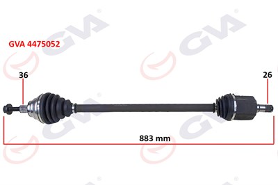 Volkswagen Golf VI Komple Aks Sağ Auto 883mm GVA