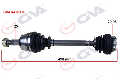 Fiat Grande Punto Komple Aks Sağ Mil Siz Aks Lale Siz 1.3 MJT 75HP 497mm GVA