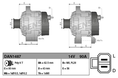 Isuzu D-Max I Alternatör