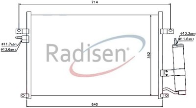 Chevrolet Lacetti Klima Radyatörü 2004- 1.4i 16V-1.6 16V-1.8i 16V RADISEN