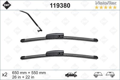 Renault Megane Scenic Grand Scenic Ön Silecek Süpürgesi Takımı Flatblade Muz...
