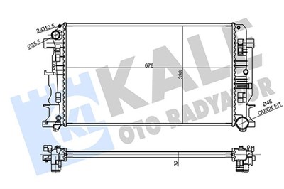 Mercedes Sprinter Motor Su Radyatörü KALE-RADYATOR