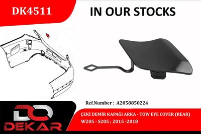 Mercedes C-Class W205 Arka Çeki Demiri Kapağı