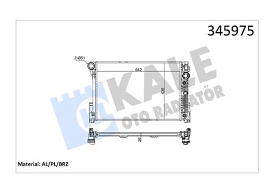 Mercedes W204 Motor Su Radyatörü KALE-RADYATOR