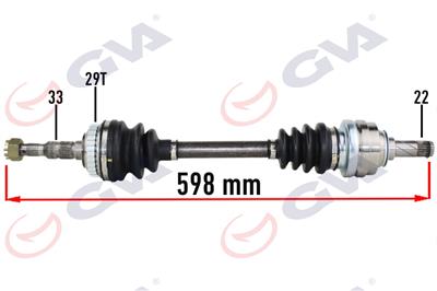 Opel Vectra B (1999-2002) 1.6 Komple Aks Sol Absli 598Mm 374349-9119914-374360