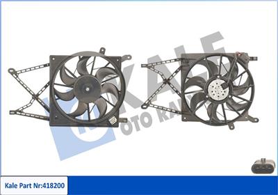 Opel Astra G Zafira A Fan Motoru Kale Radyatör 230W 380Mm Davlumbazlı