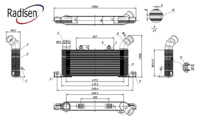 Mitsubishi Pajero Intercooler 3.2 DID RADISEN
