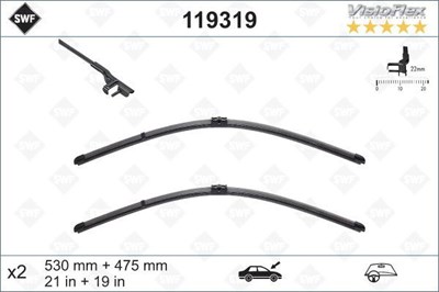 Volkswagen Polo Golf Iv Bora Mazda 3 Ön Silecek Süpürgesi Takımı Flatblade...