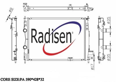 Nissan Qashqai 1.5 dCi Dizel Radyatör RADISEN