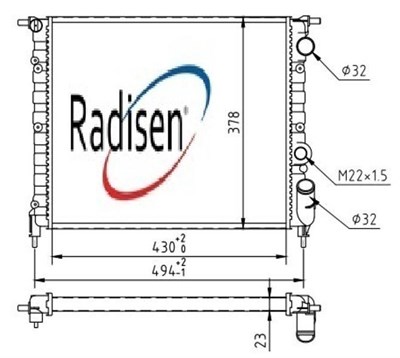 Renault R19 Karbüratörlü Radyatör RADISEN