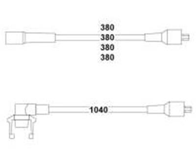 Renault R9 Brodvay R19 1.4 1.6 8V Buji Bobin Kablosu 7702247027