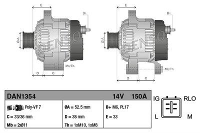 Lexus GS Alternatör DENSO 2706031050 2706031052