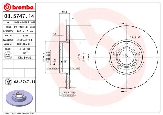 Audi 100 Ön Fren Aynası BREMBO