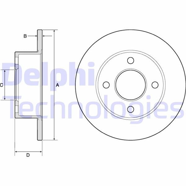 Audi 100 80 90 Cabrio Coupe Arka Fren Diski Deliksiz DELPHI
