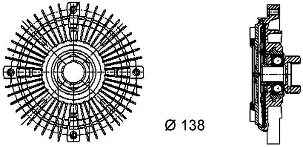 Audi 100 / A6 Fan Kavraması MAHLE