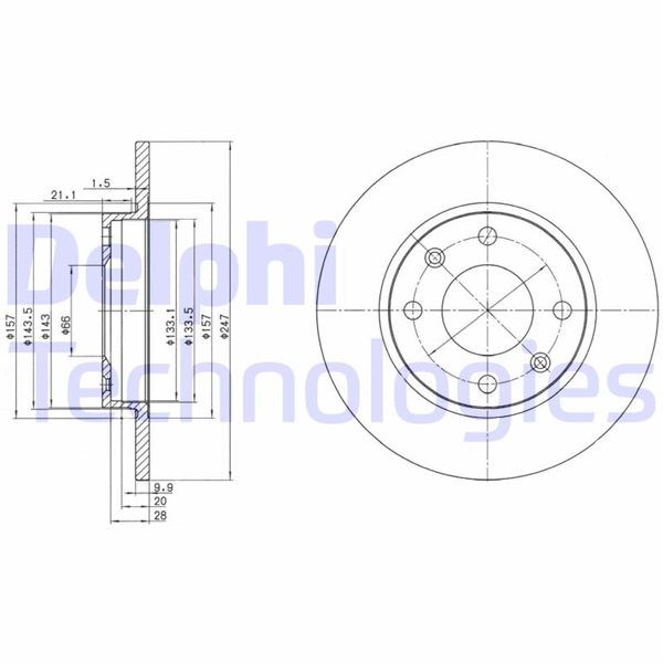 Peugeot 106 306 206 Citroen Saxo C15 ZX Ön Fren Aynası DELPHI