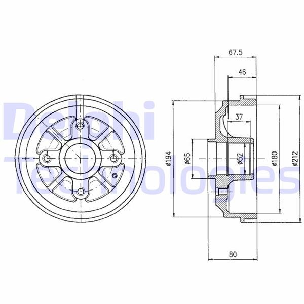 Peugeot 106 206 Citroen Saxo AX Arka Fren Kampanası DELPHI