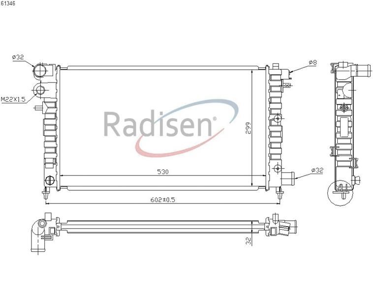 Peugeot 106 Radyatör 1.5 Klimalı Dizel RADISEN