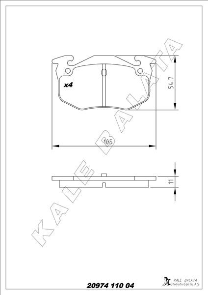 Peugeot 106 205 206 306 309 Citroen Saxo Xsara ZX Renault R9 R19 Megane I... KALE-BALATA
