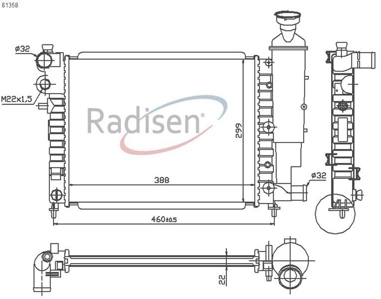 Peugeot 106 Radyatör Klimasız RADISEN
