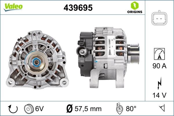 Peugeot 107 Citroen C1 C3 Jumper Toyota Aygo 1.4 HDİ Alternatör 14V 90Ah VALEO