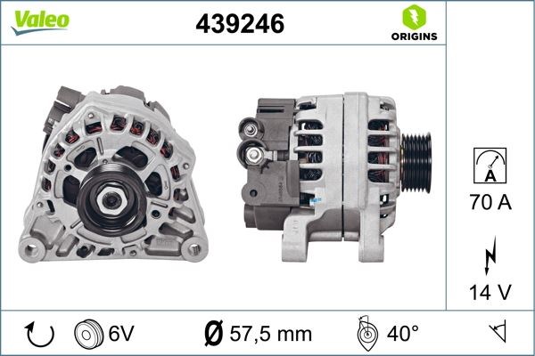 Peugeot 206 306 Expert Partner Alternatör 14V 70A VALEO