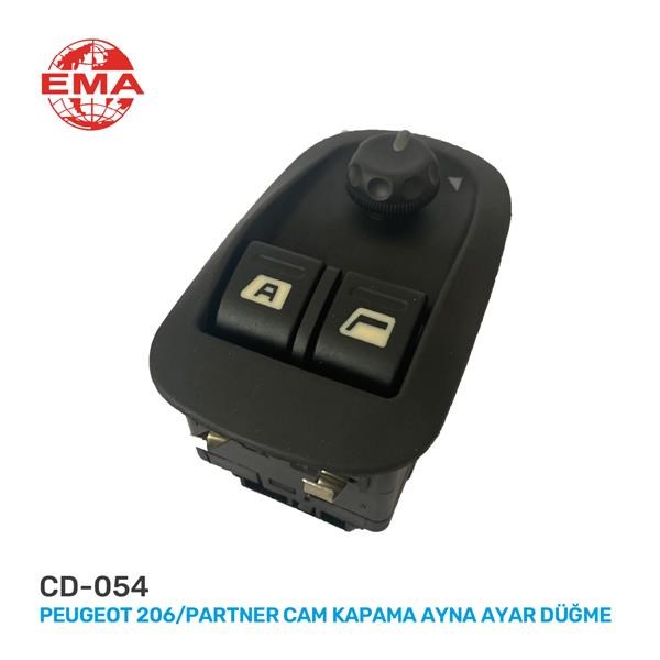 Peugeot 206 Partner Ayna Ayar Düğmeli Cam Açma Anahtarı EMA