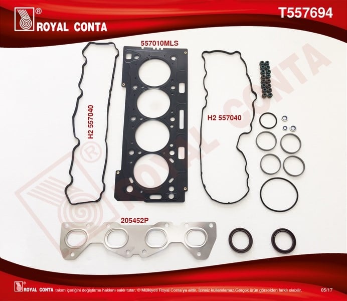 Peugeot 206 207 307 308 Üst Takım Contası Keçeli Subap Lastikli ROYAL